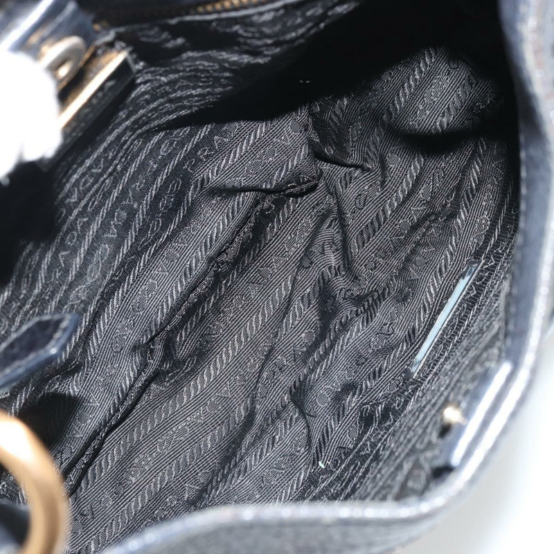 【日本直送】PRADA 單肩包 尼龍皮革 黑色 金色 正品 YKZ1603A-9