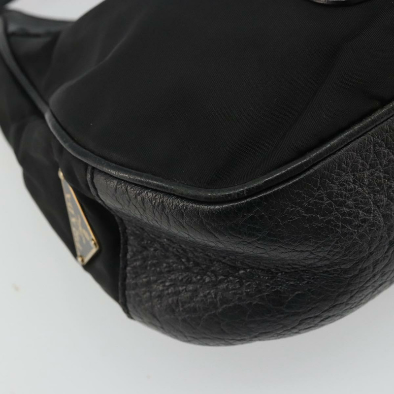 【日本直送】PRADA 單肩包 尼龍皮革 黑色 金色 正品 YKZ1603A-13