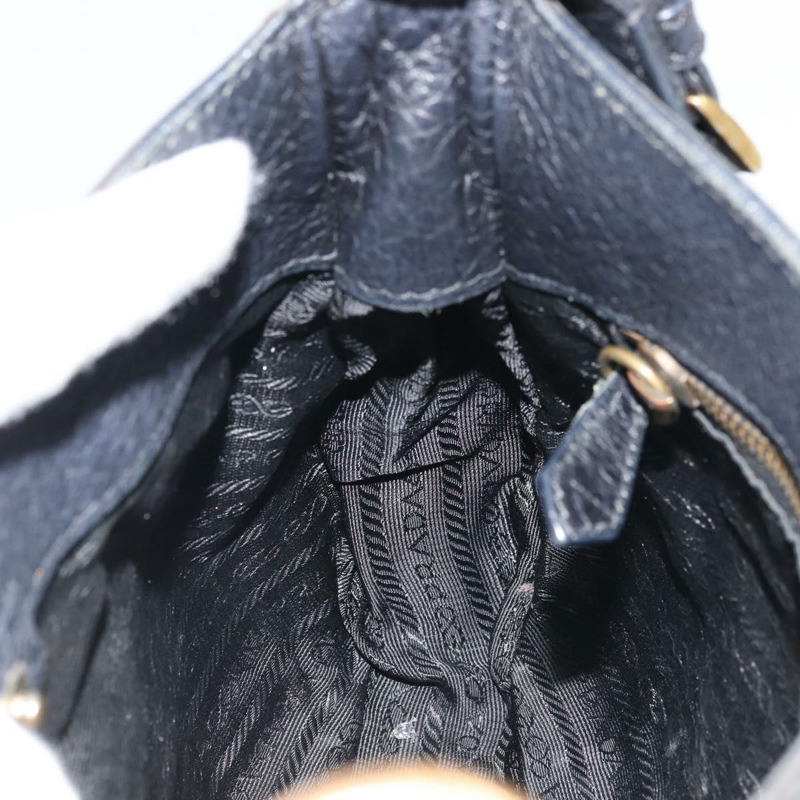 【日本直送】PRADA 單肩包 尼龍皮革 黑色 金色 正品 YKZ1603A-20