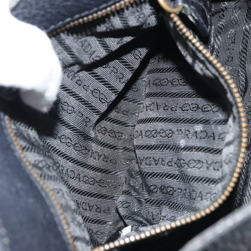 【日本直送】PRADA 單肩包 尼龍皮革 黑色 金色 正品 YKZ1603A-22