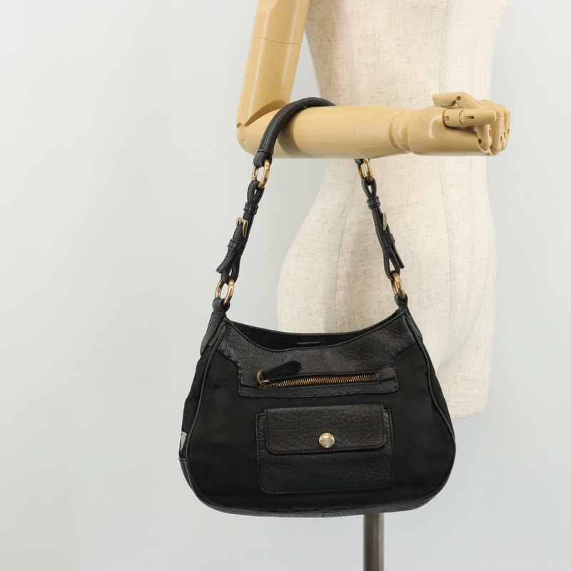 【日本直送】PRADA 單肩包 尼龍皮革 黑色 金色 正品 YKZ1603A-26