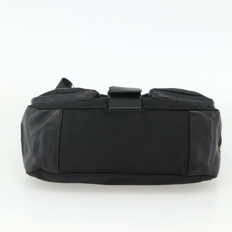 【日本直送】PRADA 單肩包 尼龍 黑色 銀色 正品 YKZ1585A-4