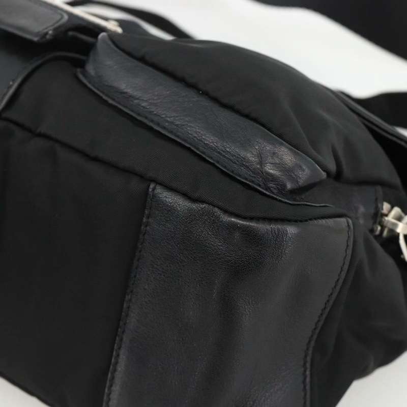 【日本直送】PRADA 單肩包 尼龍 黑色 銀色 正品 YKZ1585A-8