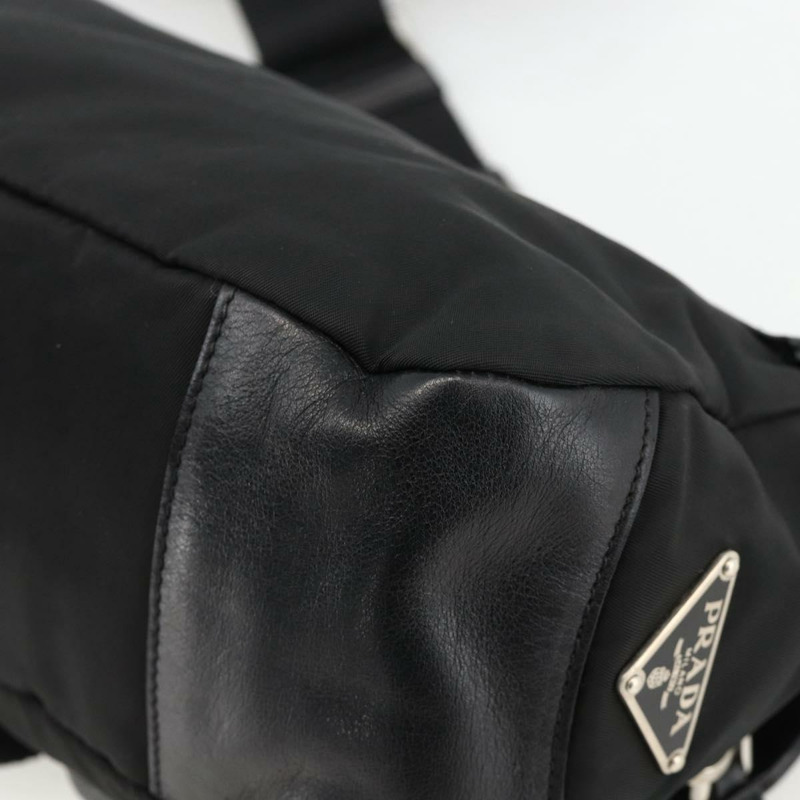 【日本直送】PRADA 單肩包 尼龍 黑色 銀色 正品 YKZ1585A-14