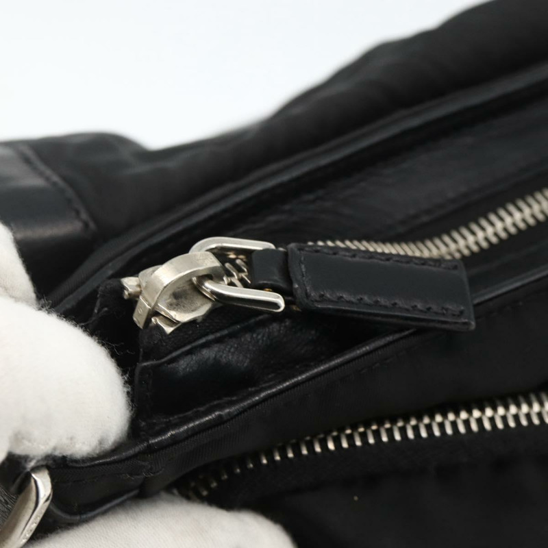 【日本直送】PRADA 單肩包 尼龍 黑色 銀色 正品 YKZ1585A-20