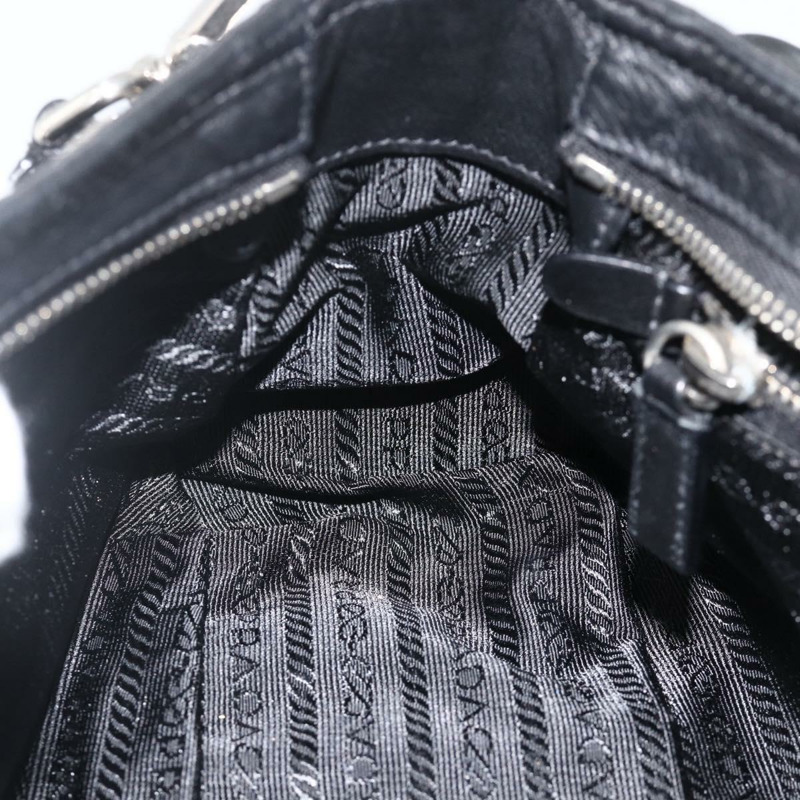 【日本直送】PRADA 單肩包 尼龍 黑色 銀色 正品 YKZ1585A-23