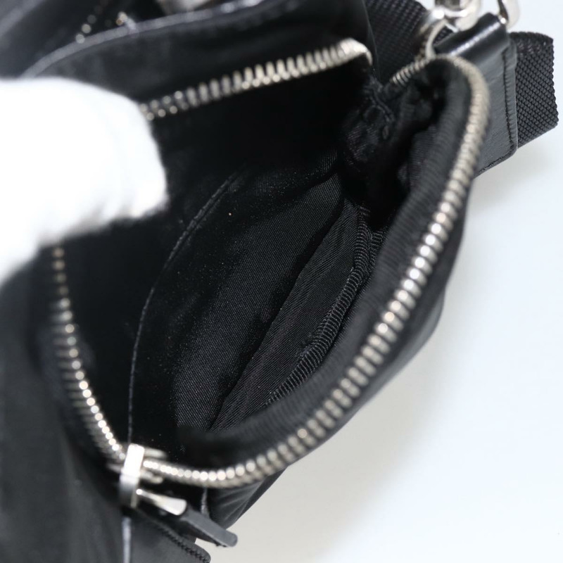 【日本直送】PRADA 單肩包 尼龍 黑色 銀色 正品 YKZ1585A-26