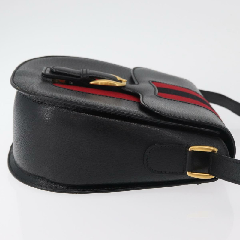 【日本直送】GUCCI Sherry Line 單背包，黑色、金色、紅色皮革，正品編號 175579A-3