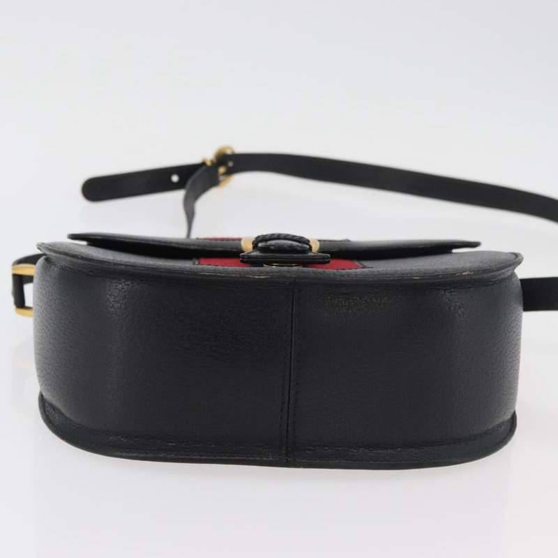 【日本直送】GUCCI Sherry Line 單背包，黑色、金色、紅色皮革，正品編號 175579A-8