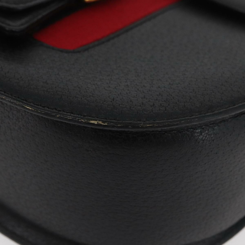 【日本直送】GUCCI Sherry Line 單背包，黑色、金色、紅色皮革，正品編號 175579A-10