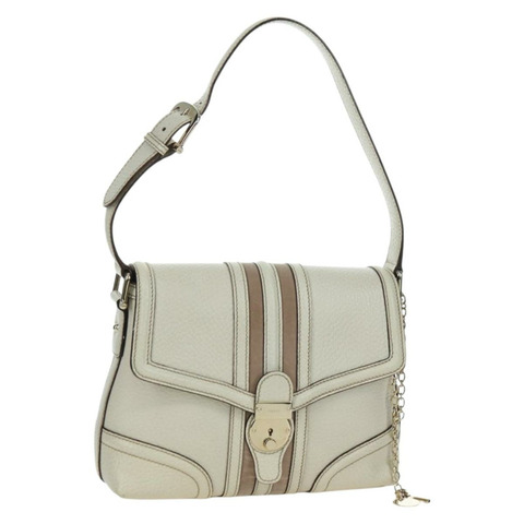 GUCCI 手提包 皮革 白色 金色 145999 正品 am11306A