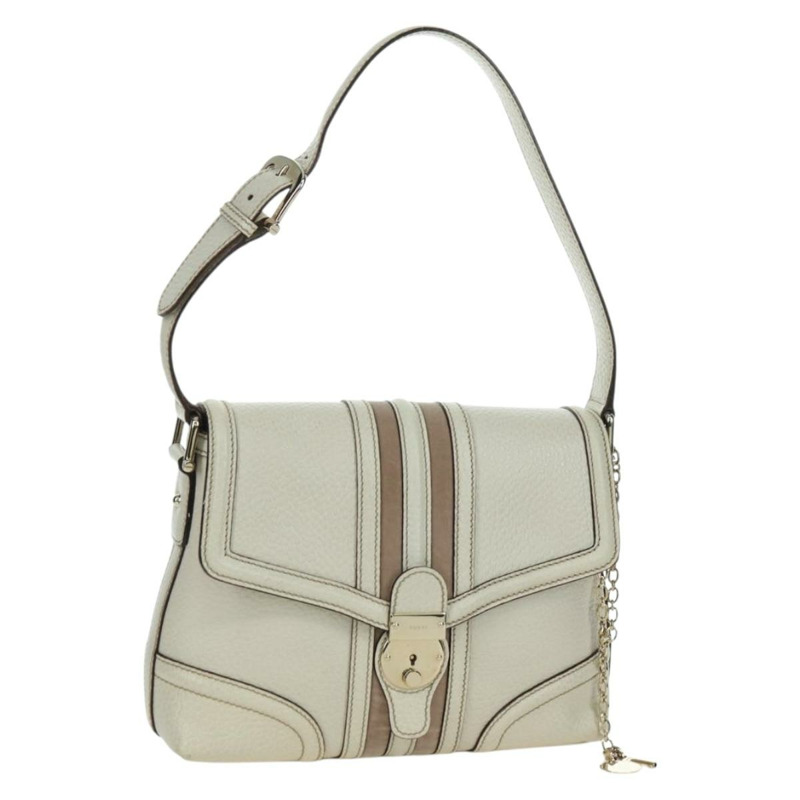 【日本直送】GUCCI 手提包 皮革 白色 金色 145999 正品 am11306A-0