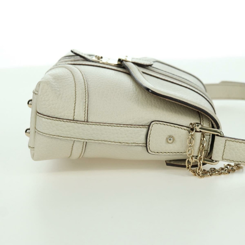 【日本直送】GUCCI 手提包 皮革 白色 金色 145999 正品 am11306A-4