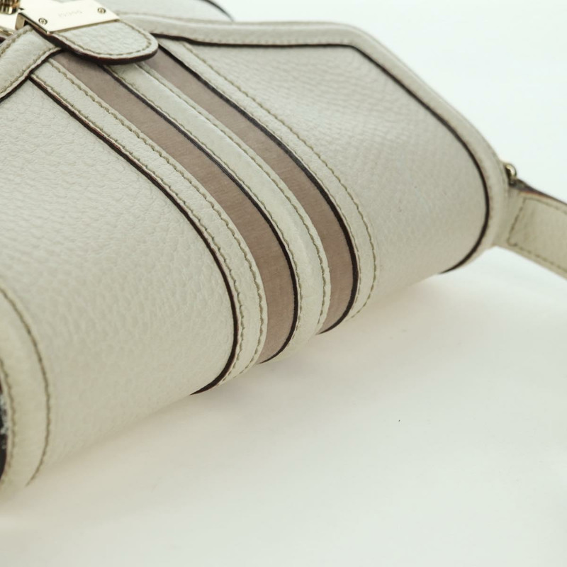 【日本直送】GUCCI 手提包 皮革 白色 金色 145999 正品 am11306A-5