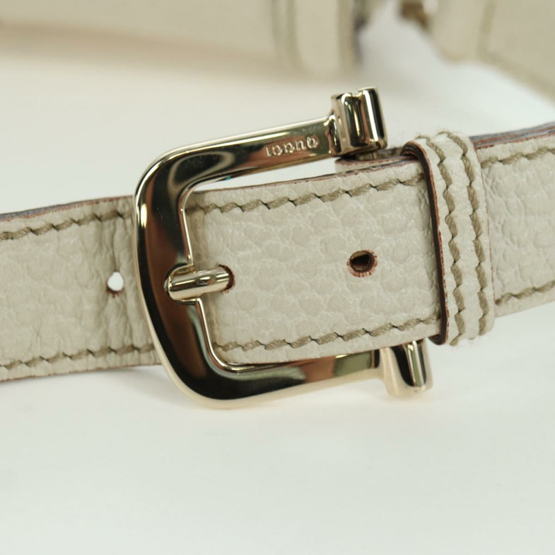 【日本直送】GUCCI 手提包 皮革 白色 金色 145999 正品 am11306A-7