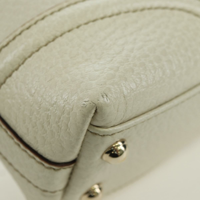 【日本直送】GUCCI 手提包 皮革 白色 金色 145999 正品 am11306A-10