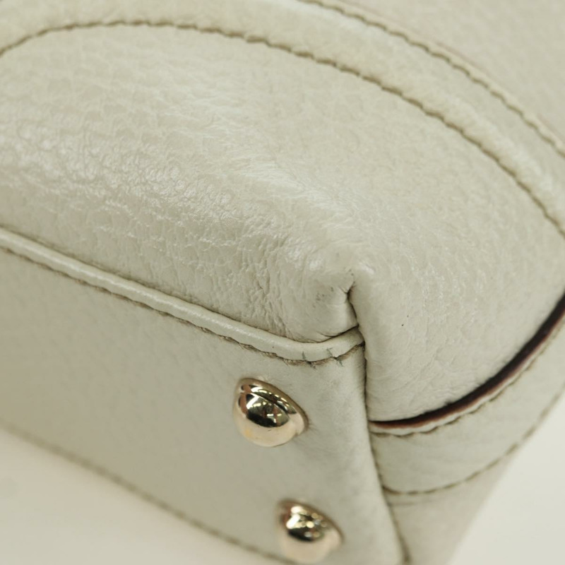 【日本直送】GUCCI 手提包 皮革 白色 金色 145999 正品 am11306A-11