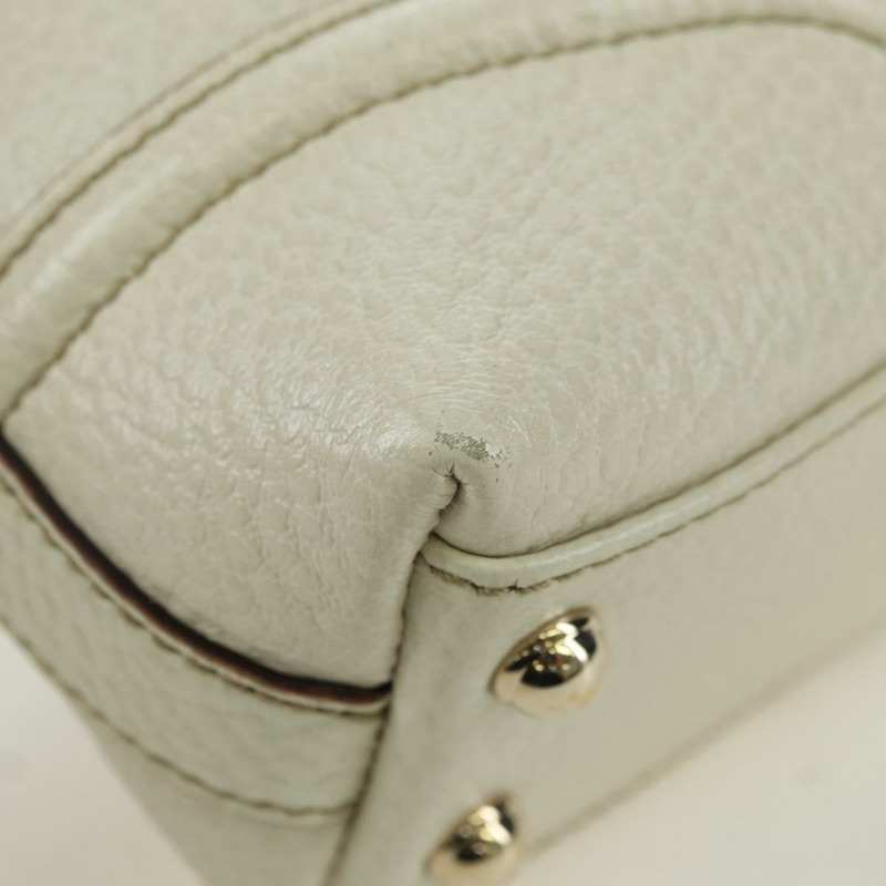 【日本直送】GUCCI 手提包 皮革 白色 金色 145999 正品 am11306A-12