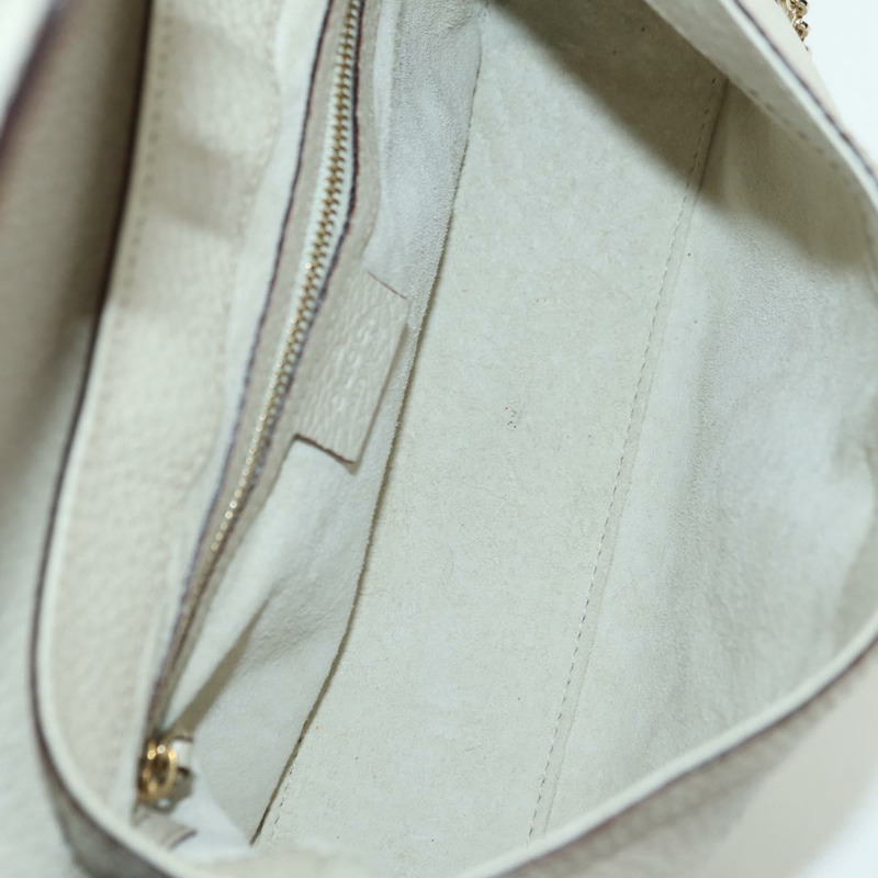 【日本直送】GUCCI 手提包 皮革 白色 金色 145999 正品 am11306A-18