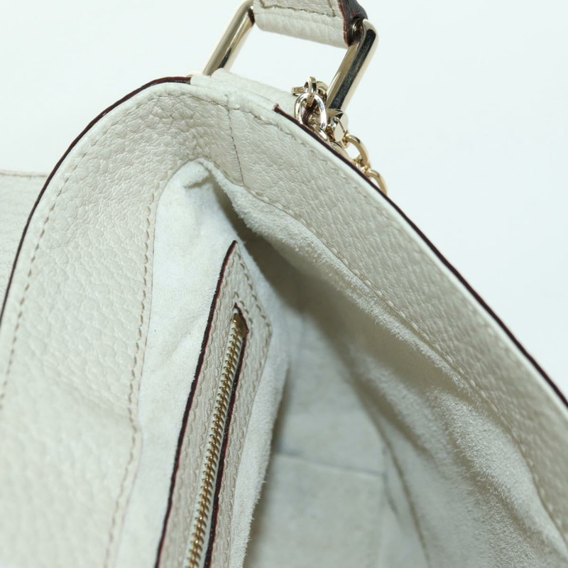 【日本直送】GUCCI 手提包 皮革 白色 金色 145999 正品 am11306A-19