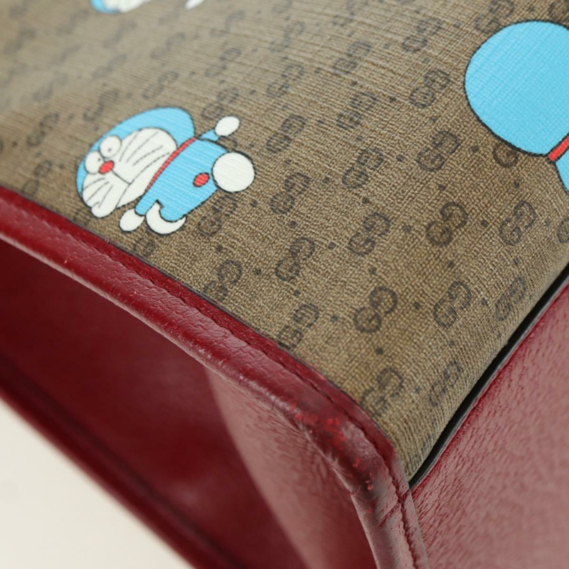 【日本直送】GUCCI GUCCI × Doraemon Micro GG Supreme Bag PVC 2way 653952 Auth YKZ1325SAM-12