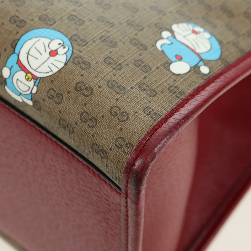 【日本直送】GUCCI GUCCI × Doraemon Micro GG Supreme Bag PVC 2way 653952 Auth YKZ1325SAM-13