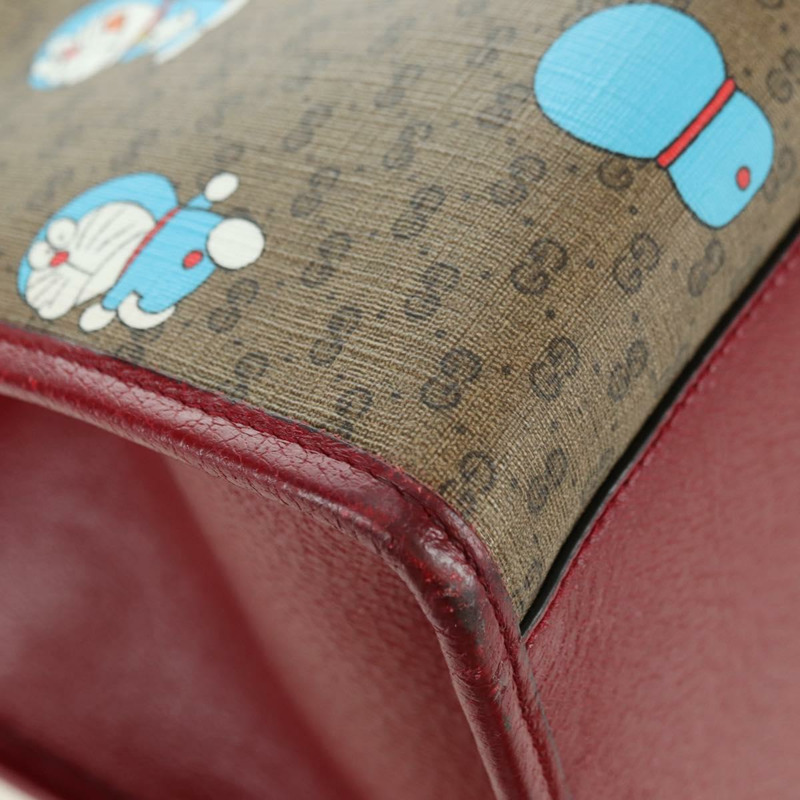 【日本直送】GUCCI GUCCI × Doraemon Micro GG Supreme Bag PVC 2way 653952 Auth YKZ1325SAM-14