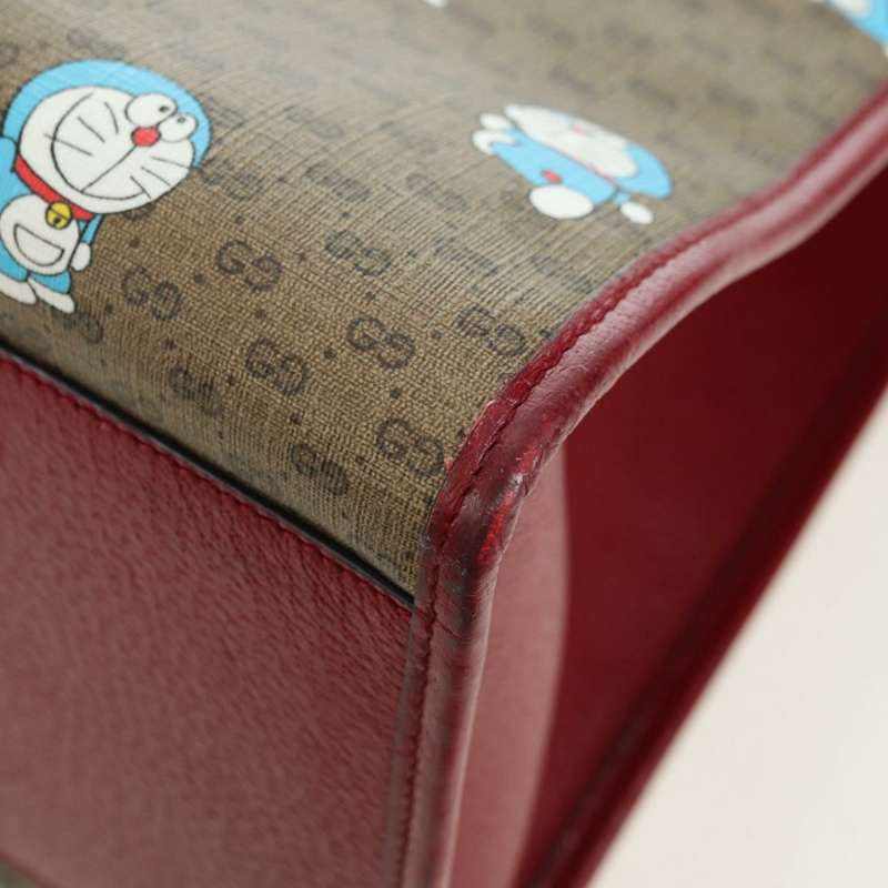 【日本直送】GUCCI GUCCI × Doraemon Micro GG Supreme Bag PVC 2way 653952 Auth YKZ1325SAM-15