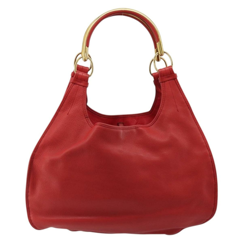 【日本直送】Christian Dior Bijueldo 肩背包 皮革 紅色 金色 正品 YKZ1363A-2
