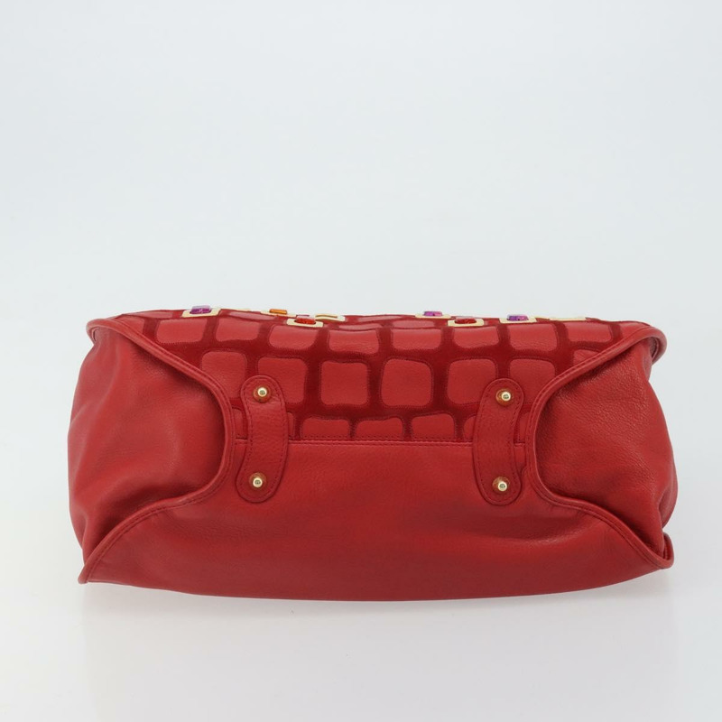 【日本直送】Christian Dior Bijueldo 肩背包 皮革 紅色 金色 正品 YKZ1363A-8