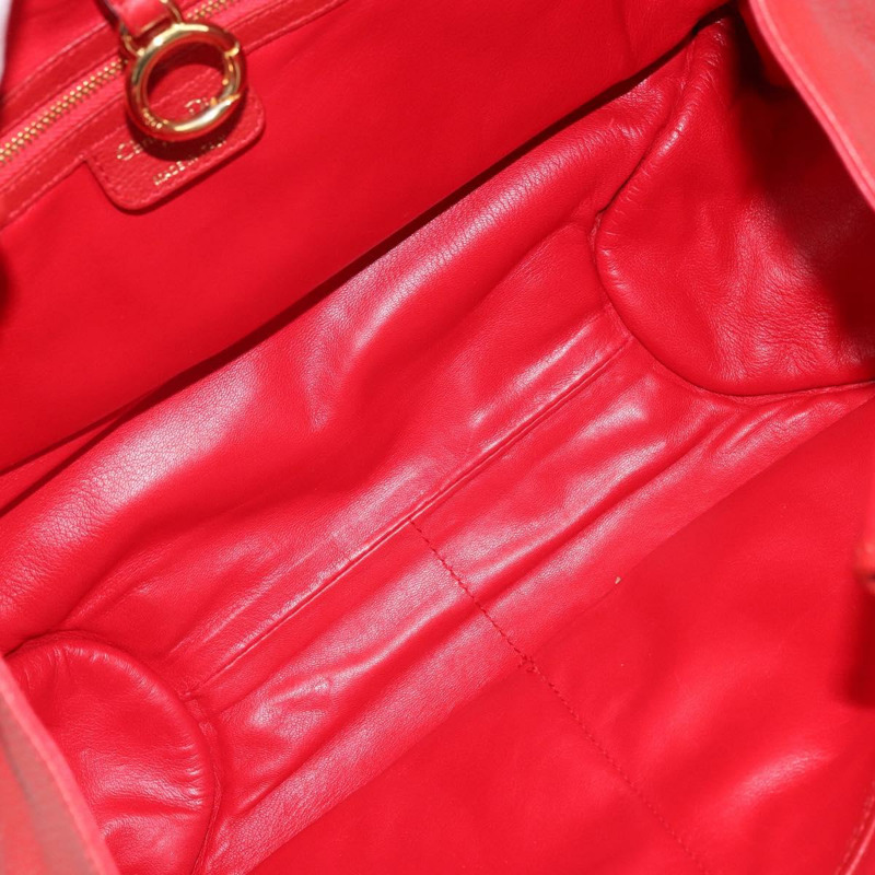 【日本直送】Christian Dior Bijueldo 肩背包 皮革 紅色 金色 正品 YKZ1363A-14