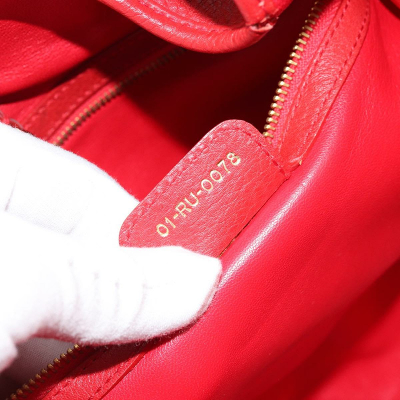 【日本直送】Christian Dior Bijueldo 肩背包 皮革 紅色 金色 正品 YKZ1363A-19