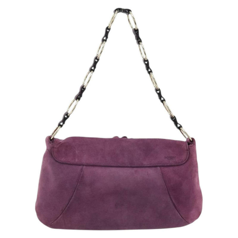 【日本直送】SAINT LAURENT 紫色金色麂皮單肩包 正品 YKZ1335A-2