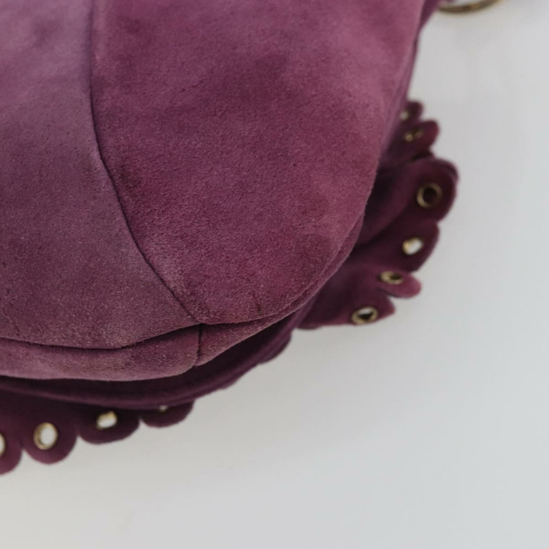 【日本直送】SAINT LAURENT 紫色金色麂皮單肩包 正品 YKZ1335A-11