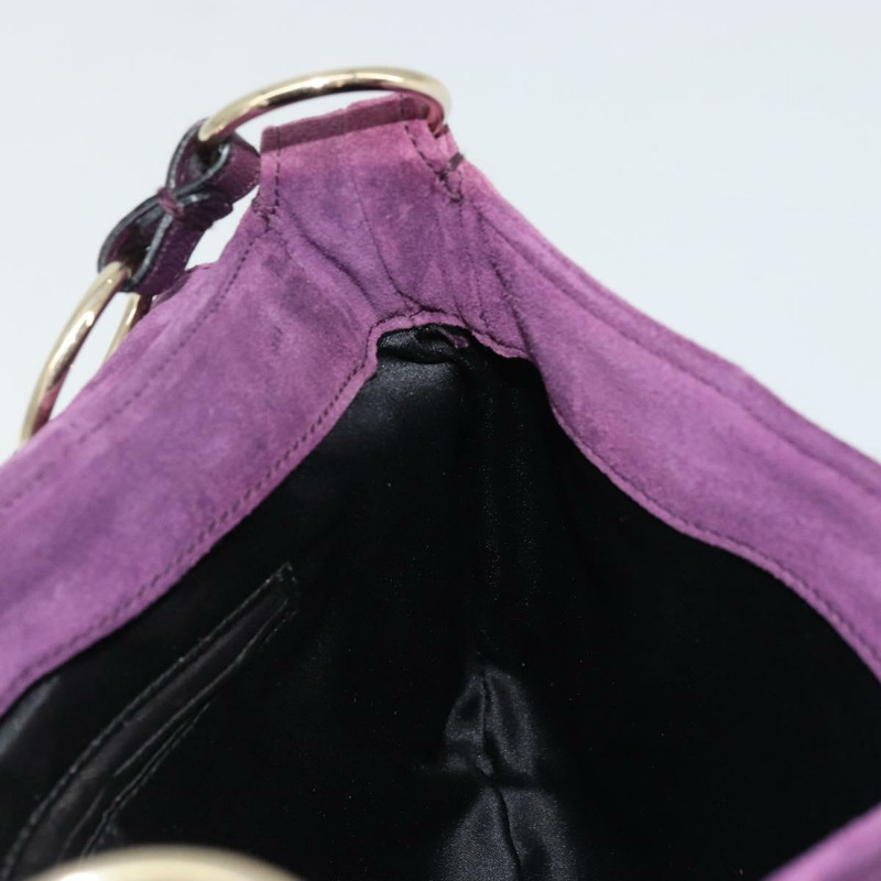 【日本直送】SAINT LAURENT 紫色金色麂皮單肩包 正品 YKZ1335A-16