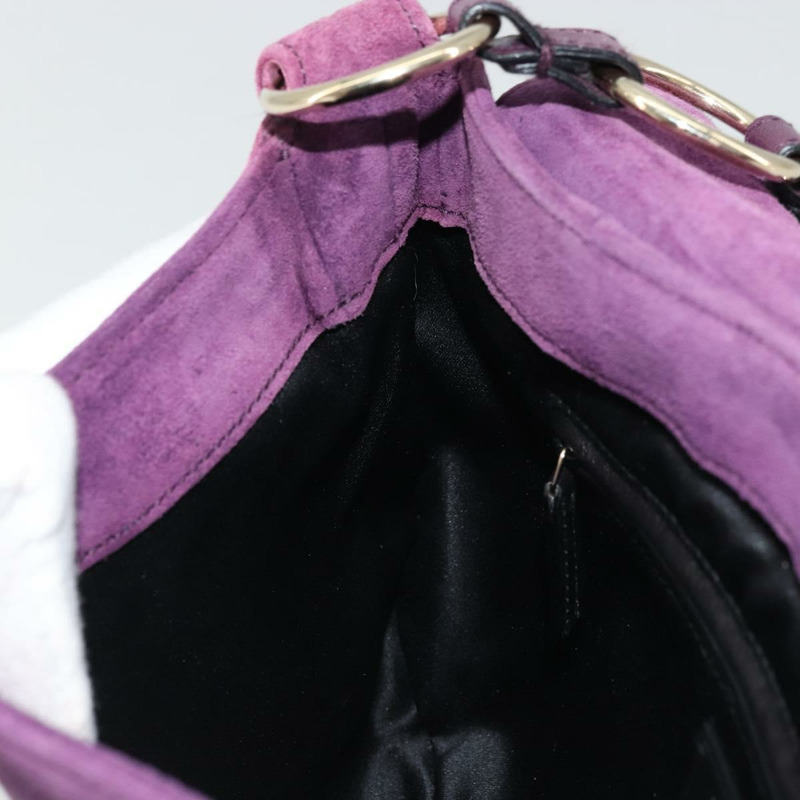 【日本直送】SAINT LAURENT 紫色金色麂皮單肩包 正品 YKZ1335A-17