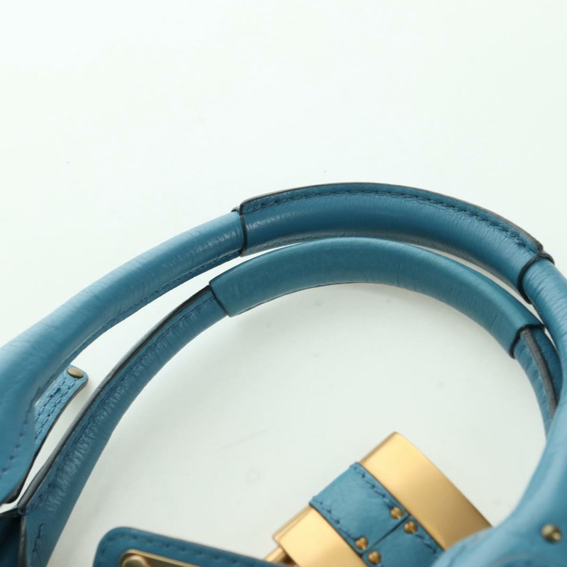 【日本直送】Chloe Paddington 手提包，皮革材質，藍色、金色和銀色可選，正品 YKZ1547SAM-7