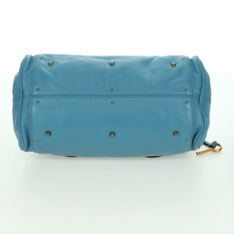 【日本直送】Chloe Paddington 手提包，皮革材質，藍色、金色和銀色可選，正品 YKZ1547SAM-8