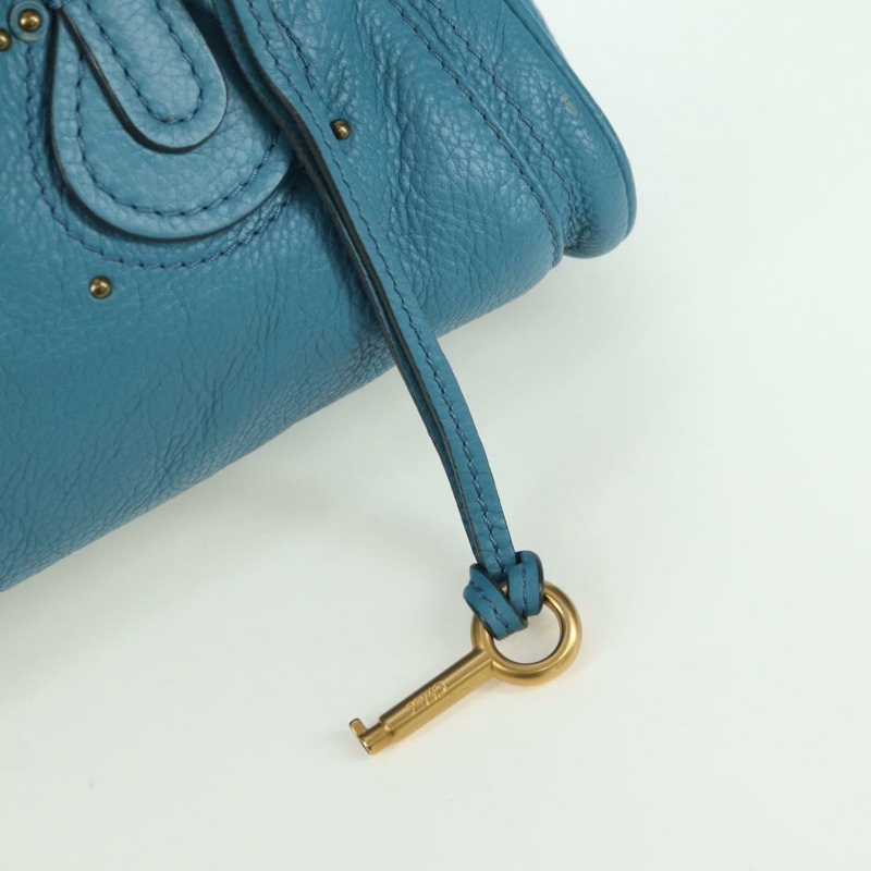 【日本直送】Chloe Paddington 手提包，皮革材質，藍色、金色和銀色可選，正品 YKZ1547SAM-13