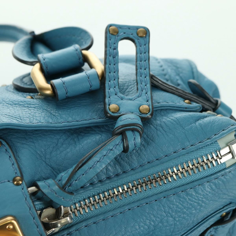 【日本直送】Chloe Paddington 手提包，皮革材質，藍色、金色和銀色可選，正品 YKZ1547SAM-15