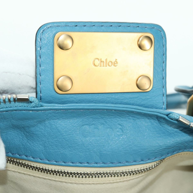 【日本直送】Chloe Paddington 手提包，皮革材質，藍色、金色和銀色可選，正品 YKZ1547SAM-16