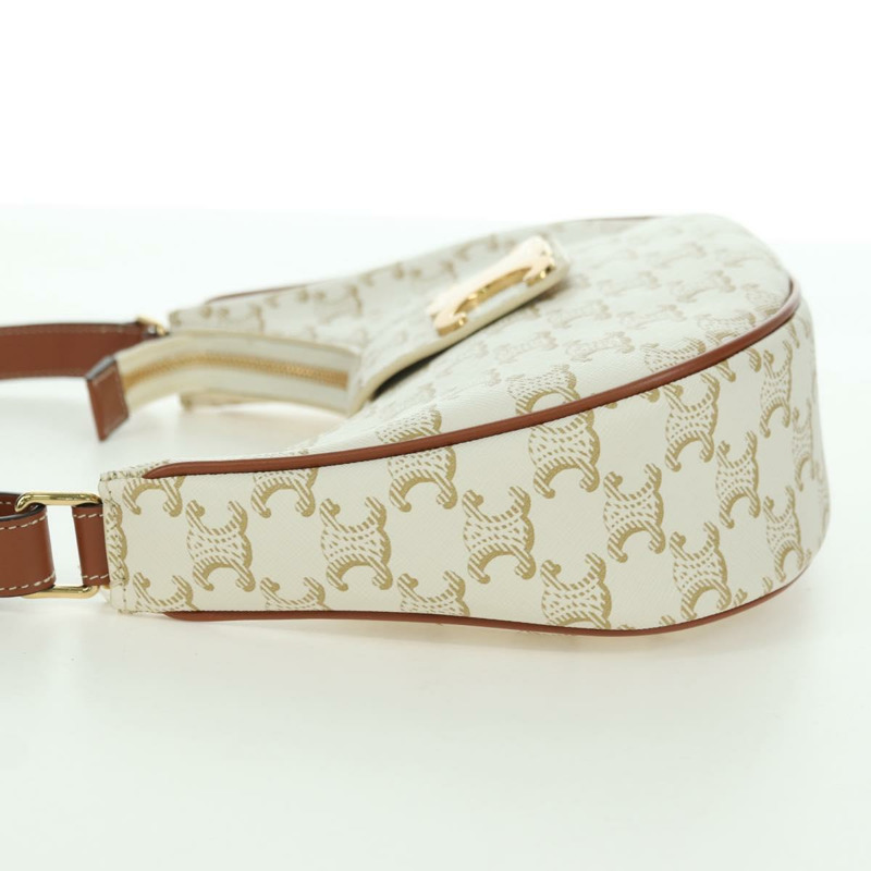 【日本直送】CELINE Macadam帆布Ava 肩背包 PVC 白色金色正品 175974SAM-3