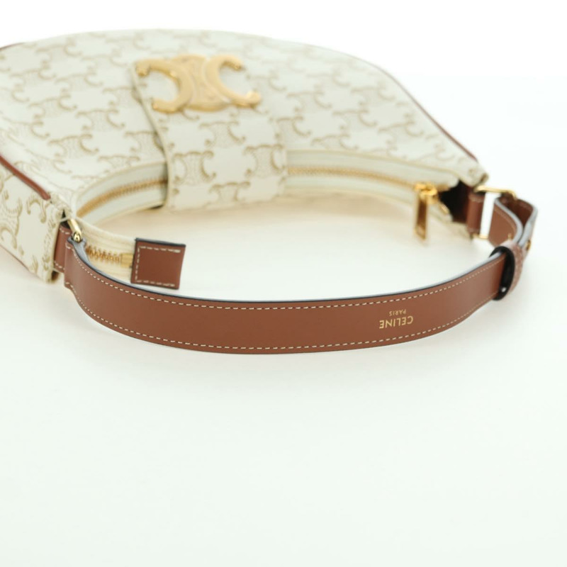 【日本直送】CELINE Macadam帆布Ava 肩背包 PVC 白色金色正品 175974SAM-6