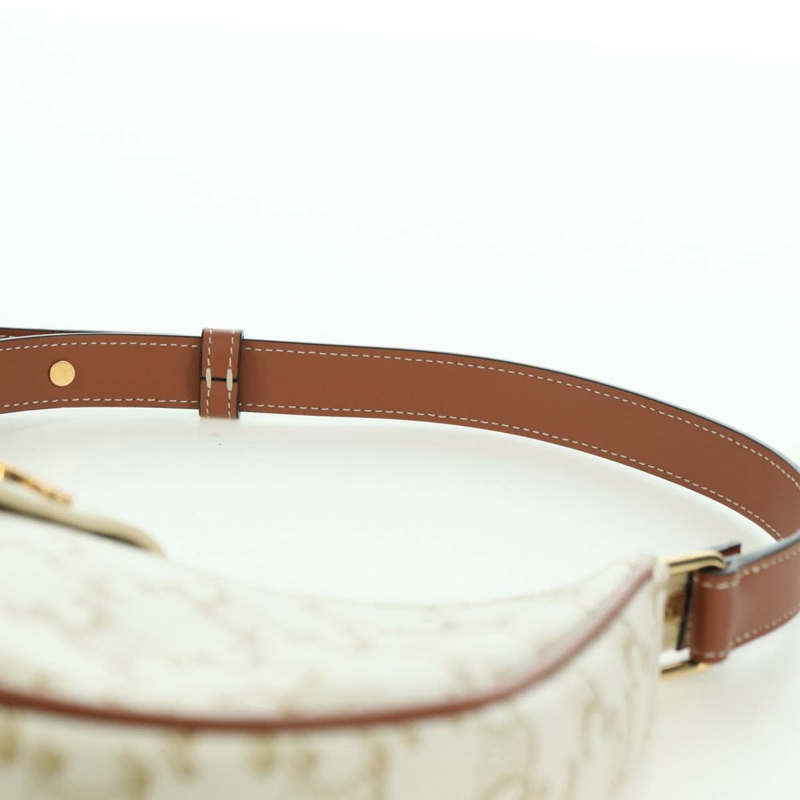 【日本直送】CELINE Macadam帆布Ava 肩背包 PVC 白色金色正品 175974SAM-7