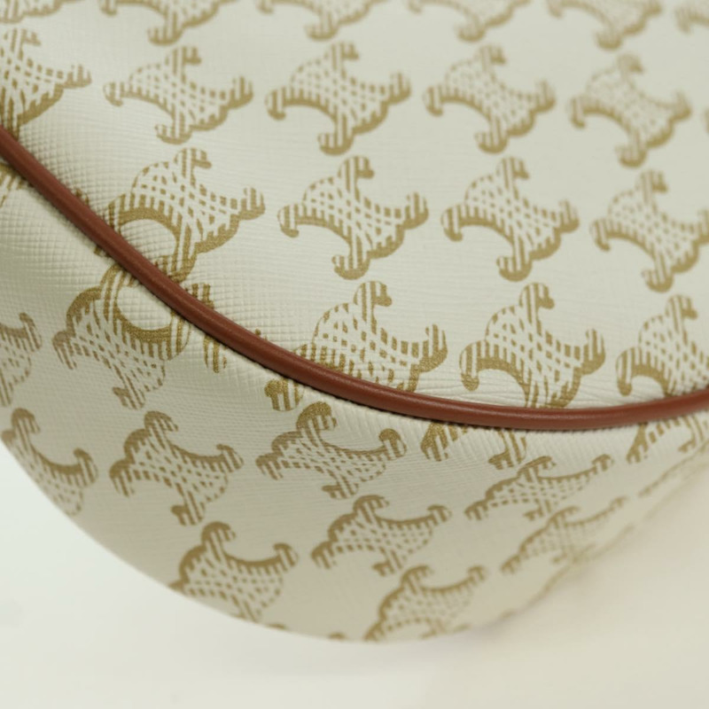 【日本直送】CELINE Macadam帆布Ava 肩背包 PVC 白色金色正品 175974SAM-11