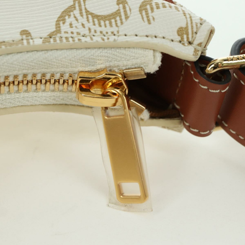 【日本直送】CELINE Macadam帆布Ava 肩背包 PVC 白色金色正品 175974SAM-15