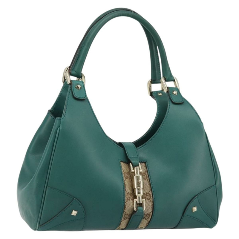 【日本直送】GUCCI 全新 Jerky 單肩包，皮革材質，綠色/金色，貨號 124407，正品編號 175619A-0