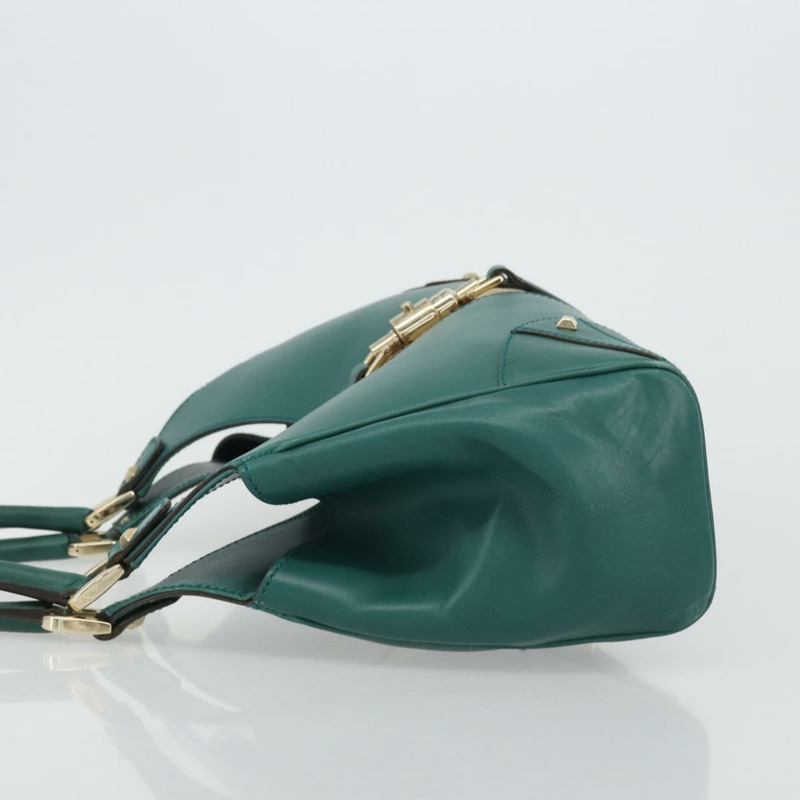 【日本直送】GUCCI 全新 Jerky 單肩包，皮革材質，綠色/金色，貨號 124407，正品編號 175619A-4