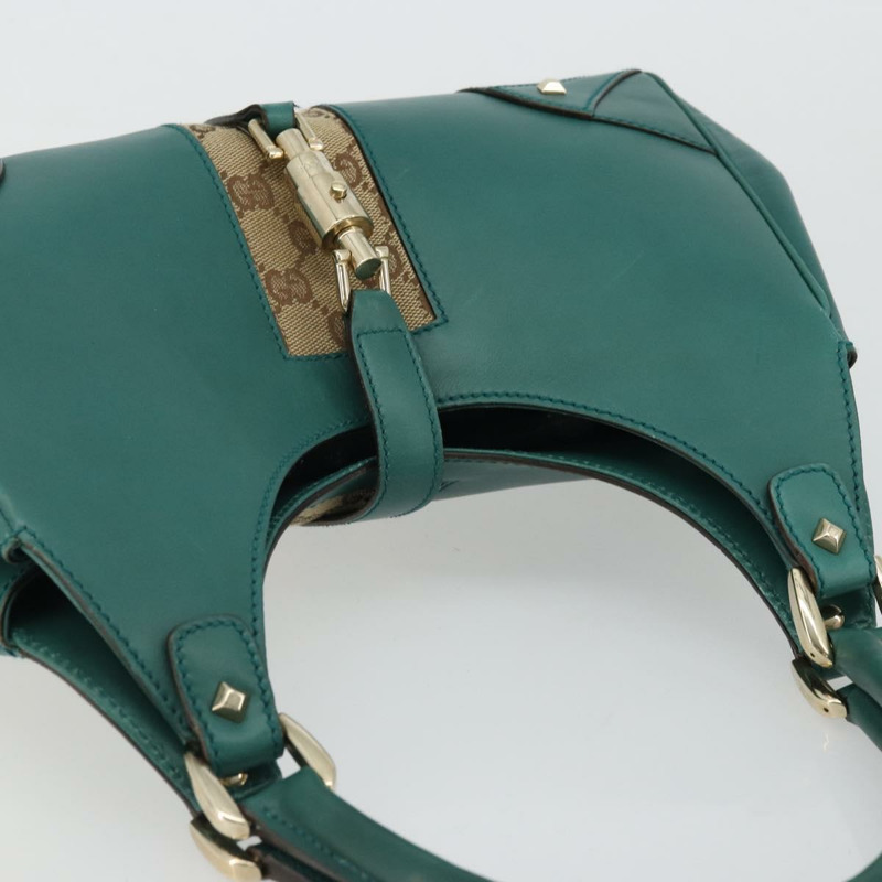 【日本直送】GUCCI 全新 Jerky 單肩包，皮革材質，綠色/金色，貨號 124407，正品編號 175619A-5