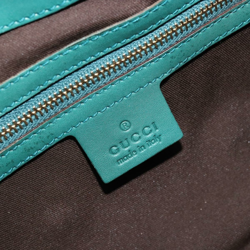 【日本直送】GUCCI 全新 Jerky 單肩包，皮革材質，綠色/金色，貨號 124407，正品編號 175619A-14